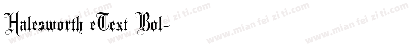 Halesworth eText Bol字体转换